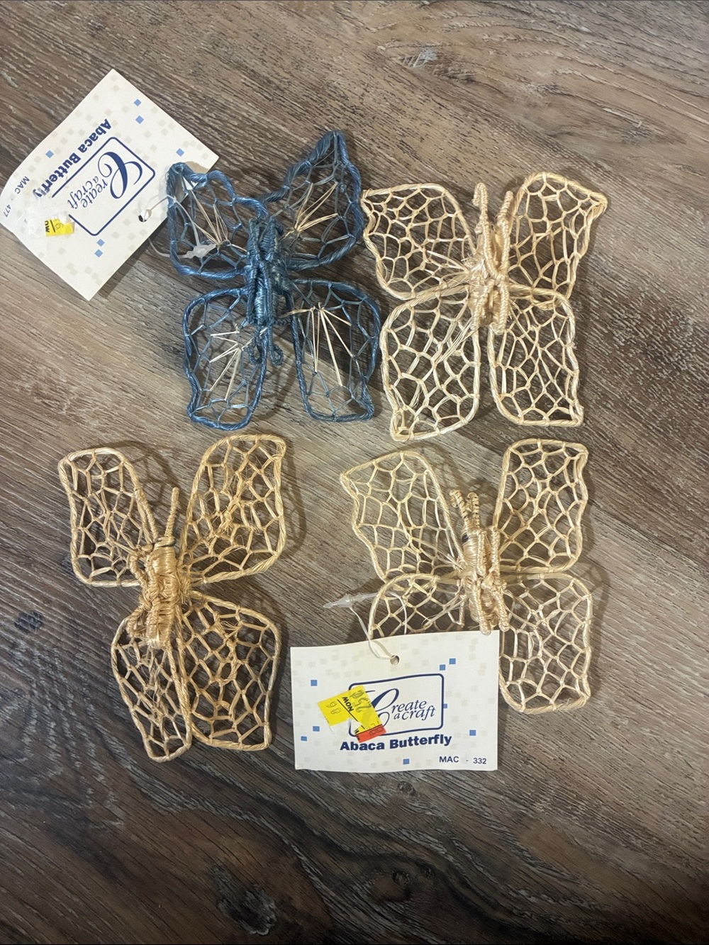 4 woven butterflies